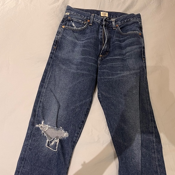 Citizens of Humanity Blue Dree Crop High Rise Slim Straight Jeans - Picture 3 of 4